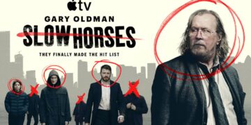 Gary Oldman as Jackson Lamb in the official Slow Horses season six artwork.