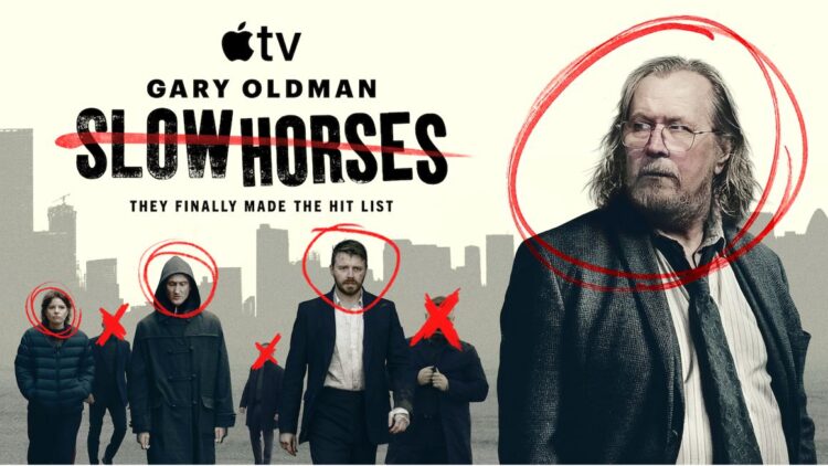 Gary Oldman as Jackson Lamb in the official Slow Horses season six artwork.