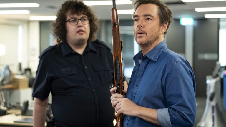 Ray O’Leary and Toby Truslove as Matt Pepper and Peter King in Cop This