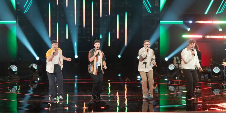 The 60Four perform in The Voice Australia Season 15 Quarter Finals