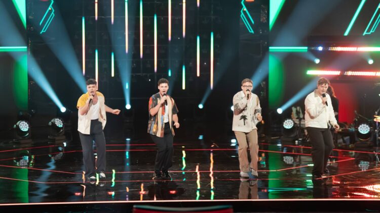 The 60Four perform in The Voice Australia Season 15 Quarter Finals