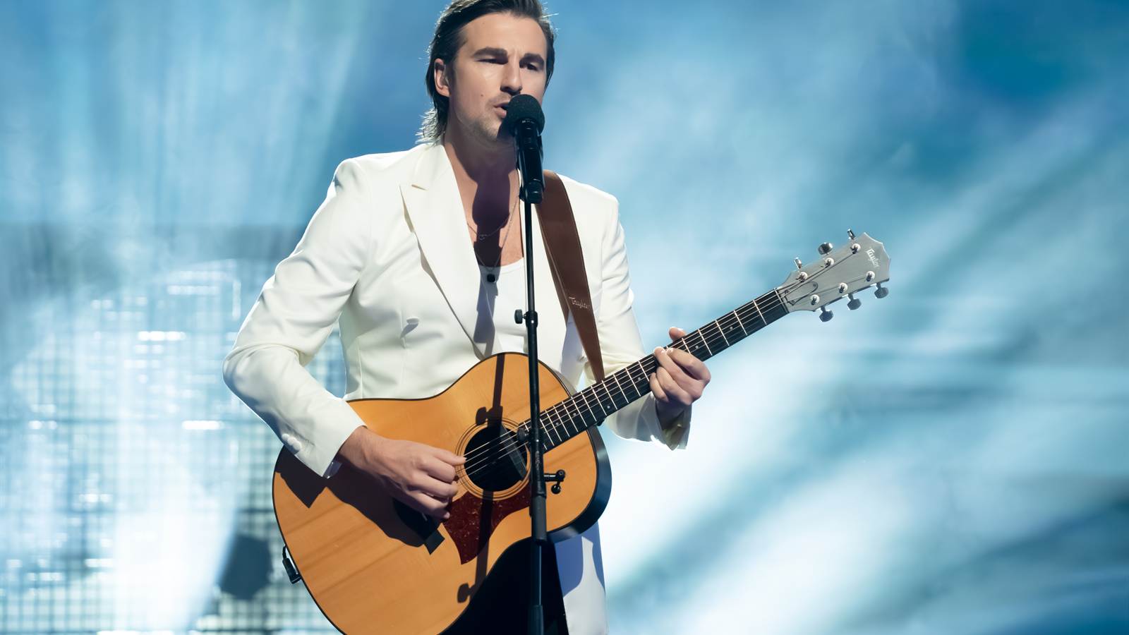 Tommy Novak performs in The Voice Australia 2026 Grand Finale