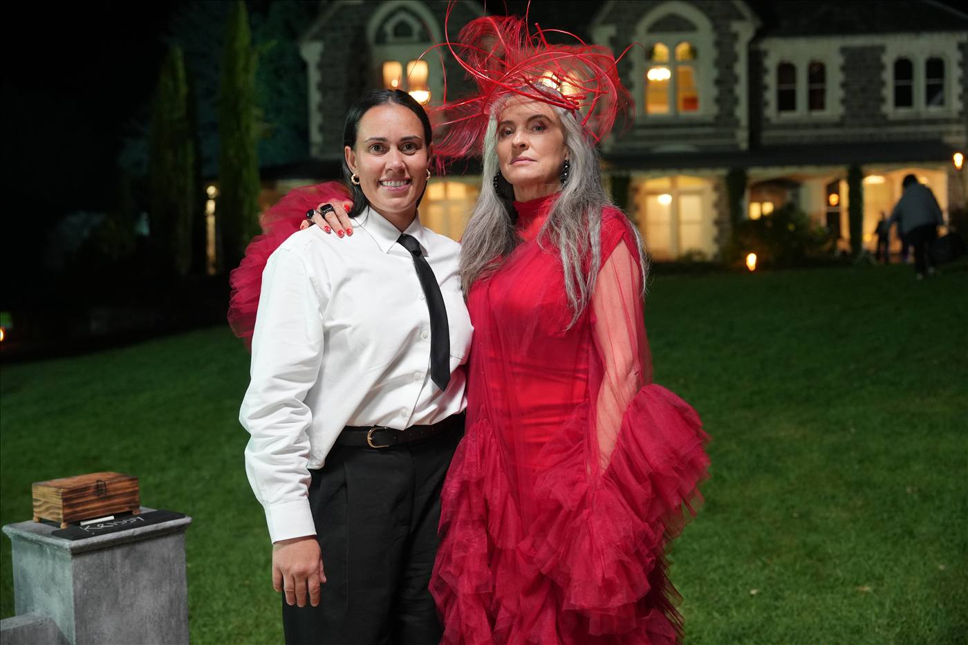 Gretel Killeen with a Traitors Australia finalist