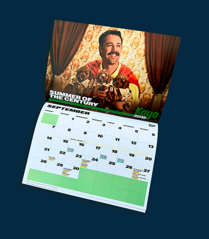 Kayo Sports Summer of the Century calendar starring Travis Head