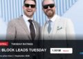 TV ratings image for Tuesday 1 September 2026 featuring The Block publicity image with Tuesday ratings and Nine prime-time win overlay.