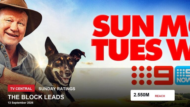 The Block publicity image for Sunday 13 September 2026 TV ratings.