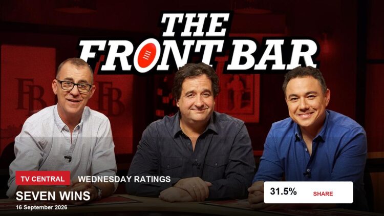 The Front Bar publicity image for Wednesday 16 September 2026 TV ratings.