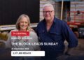 The Block presenters Shelley Craft and Scott Cam on a Sunday ratings card showing its verified 2,571,000 Total TV reach.