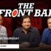 The Front Bar hosts on a Thursday ratings card showing Seven's verified 34.9% prime-time Total TV share.