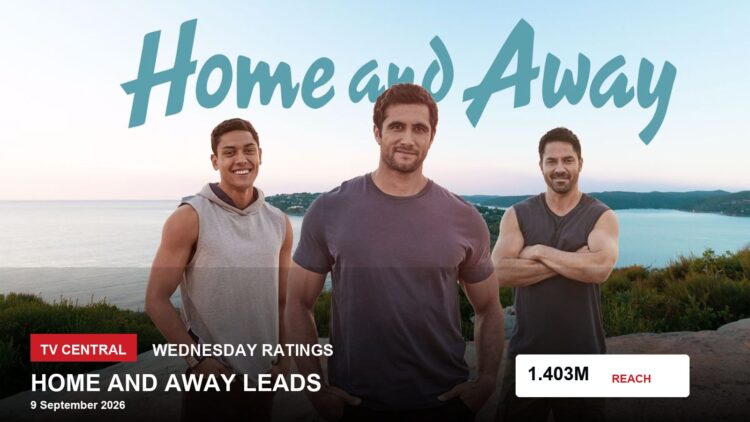 Home and Away publicity image for Wednesday 9 September 2026 TV ratings.
