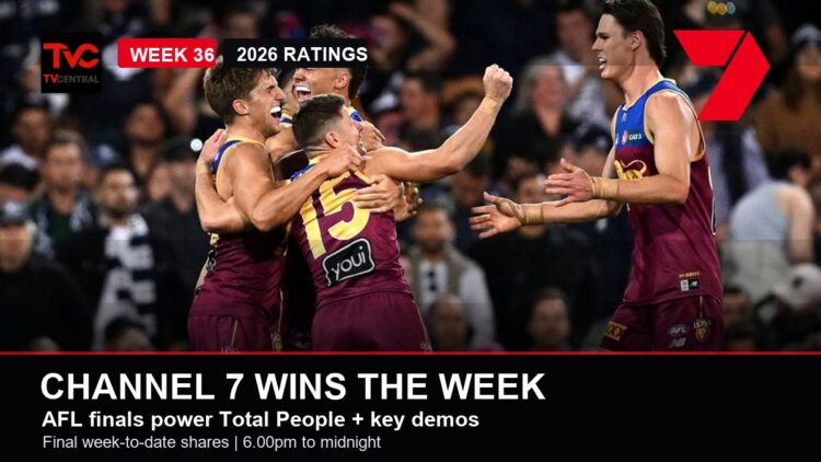 Weekly Ratings Australia Week 36 2026 Channel 7 wins the week with AFL finals