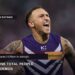 Fremantle Dockers player Shai Bolton celebrates during the 18 September 2026 AFL preliminary final; Week 38 ratings card reports Channel 7 winning Total People and all key demos.
