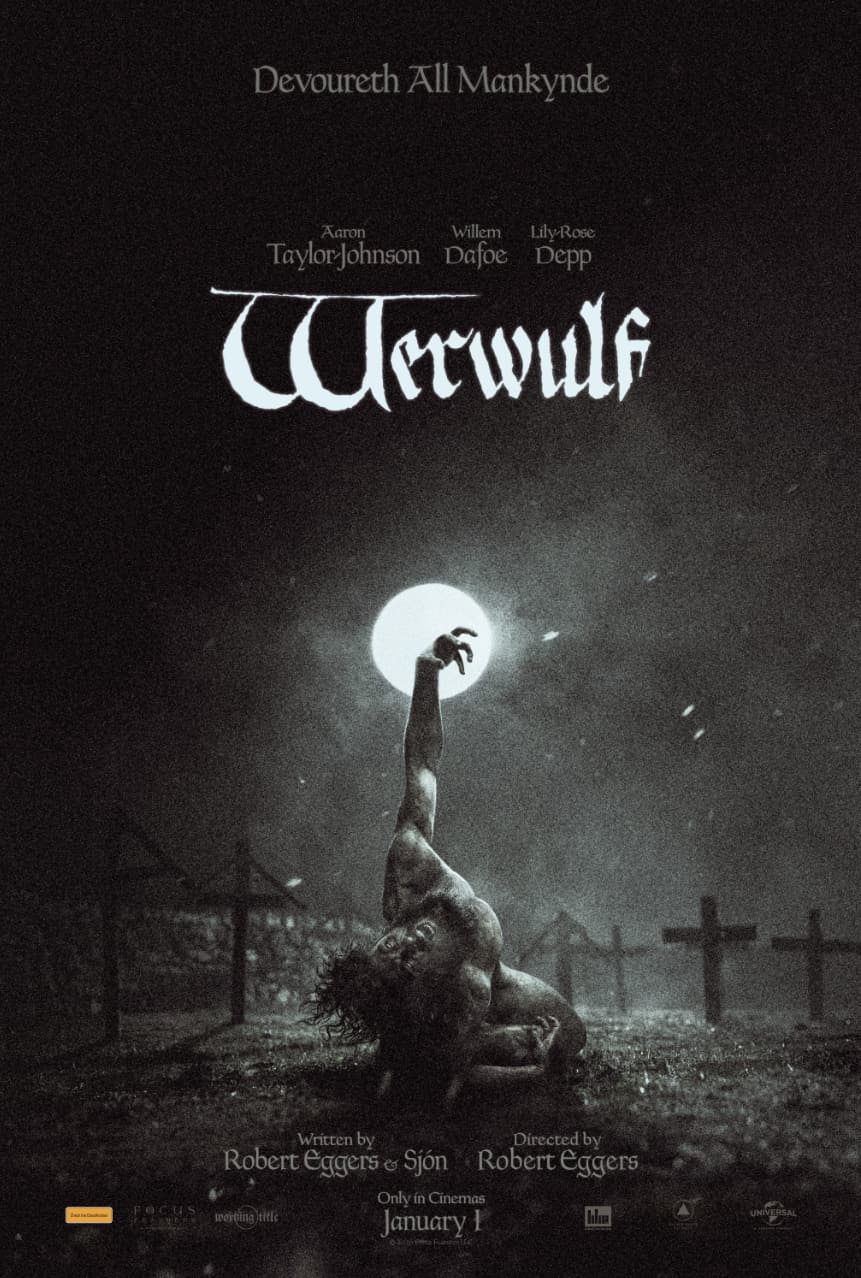 Official poster for Robert Eggers' Werwulf