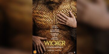 Wicker official key art featuring Olivia Colman and Alexander Skarsgard.