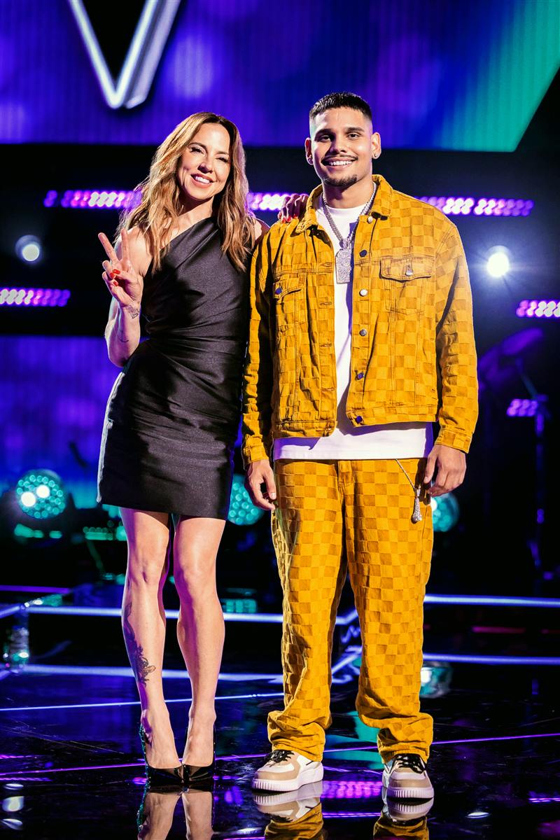 The Voice finalist Yung Milla with coach Melanie C