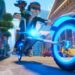 Zac Power rides a high-tech bike in the animated film