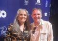 Gretel Killeen and TV Central’s Aaron Ryan at Paramount Australia’s 2027 upfront