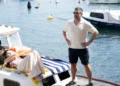 Joe Mottram on a boat in Italy in A Taste For Murder on Channel 7