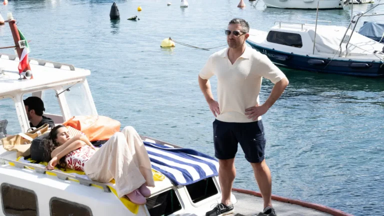 Joe Mottram on a boat in Italy in A Taste For Murder on Channel 7