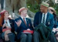 The cast in school uniforms and boaters in Class Clowns on ABC