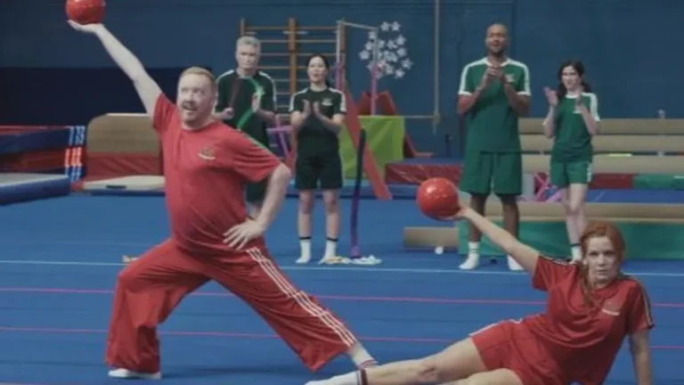 Class Clowns contestants take part in a gym challenge