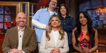 The Crime Night! panel at the studio desk on ABC