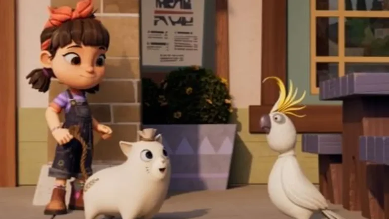 Flower, Flour and Cockatoo in the animated series
