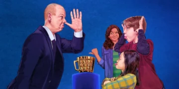 The Hard Quiz Kids host with young contestants on ABC Family