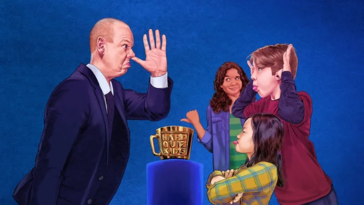 The Hard Quiz Kids host with young contestants on ABC Family