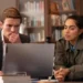 Lynley and Havers examine a laptop