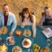 Recipe of the Year hosts and judges seated at a table of dishes on ABC