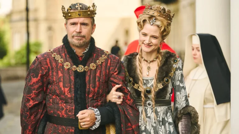 Characters in crowns and a nun's habit in The Forsytes on ABC