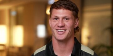 Kalyn Ponga in a New Zealand Kiwis shirt on The Agenda Setters Rugby League on Channel 7
