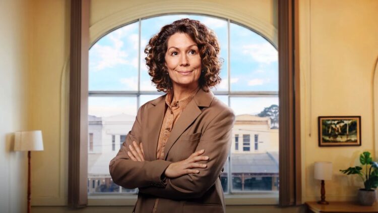 Kitty Flanagan as Helen Tudor-Fisk in Fisk