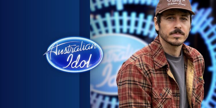 Morgan Evans beside the Australian Idol logo for the 2027 Channel 7 season.