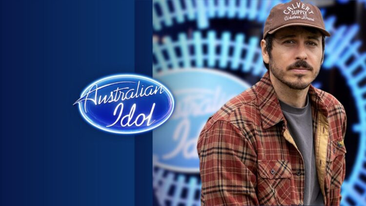 Morgan Evans beside the Australian Idol logo for the 2027 Channel 7 season.