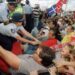 Police and protesters clash during the 1998 Australian waterfront dispute