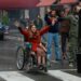Ruth Madeley as Judy Heumann leads fellow protesters in Being Heumann