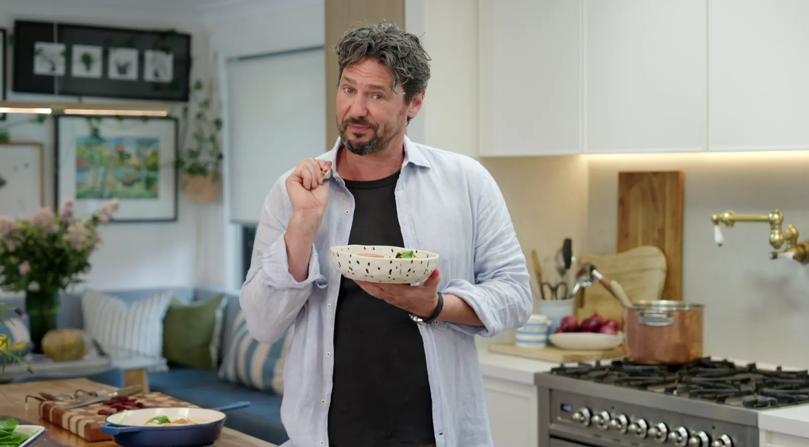 Colin presents his beetroot miso broth on Better Homes and Gardens