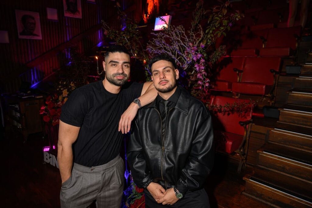 Feras Basal and Yaz Haddad arrive at BINGE’s event at the Theatre Royale