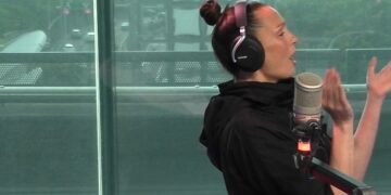 Ricki-Lee in the Nova 96.9 studio discussing the Bondi Rescue council vote