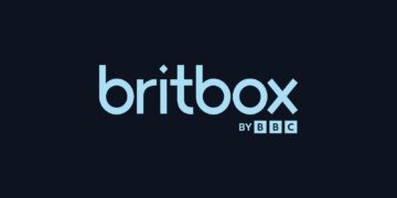 Official BritBox by BBC logo on a dark blue background