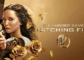 Jennifer Lawrence as Katniss Everdeen in The Hunger Games: Catching Fire key art