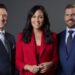 Ricky Ponting, Mel McLaughlin and Aaron Finch for Channel 7 cricket coverage