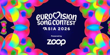 Official Eurovision Song Contest Asia 2026 artwork with colourful border and event logo