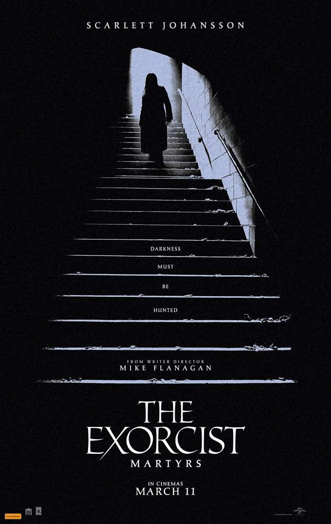 The Exorcist: Martyrs official poster showing a figure at the top of a dark staircase