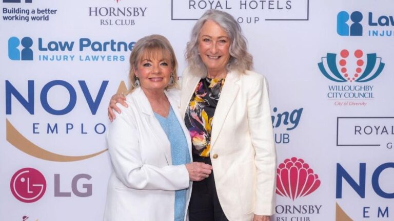 Paula Duncan AM and Lynne McGranger at the Focus on Ability 2026 awards