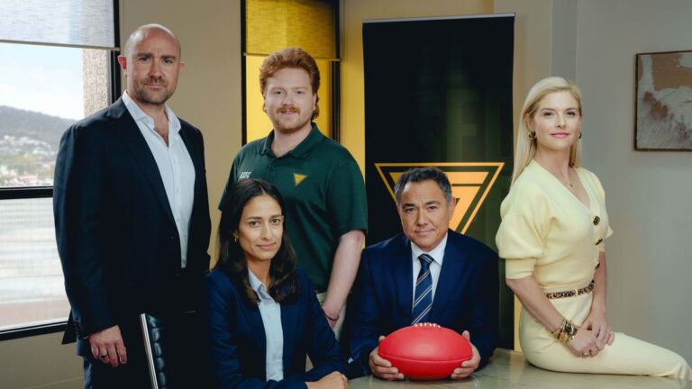 Ground Up cast Josh McConville, Emma Harvie, Dylan Murphy, Sam Pang and Lucy Durack