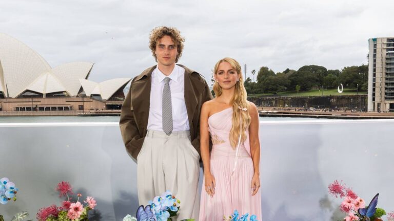 Joseph Zada and Mckenna Grace at the Sydney Harbour photo call for The Hunger Games: Sunrise on the Reaping