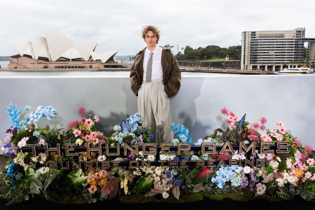 Joseph Zada poses in Sydney ahead of The Hunger Games: Sunrise on the Reaping